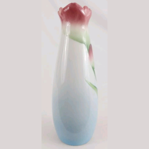 Beautiful 9" Franz Porcelain Tulip Vase XP1815 EC - Picture 5 of 7